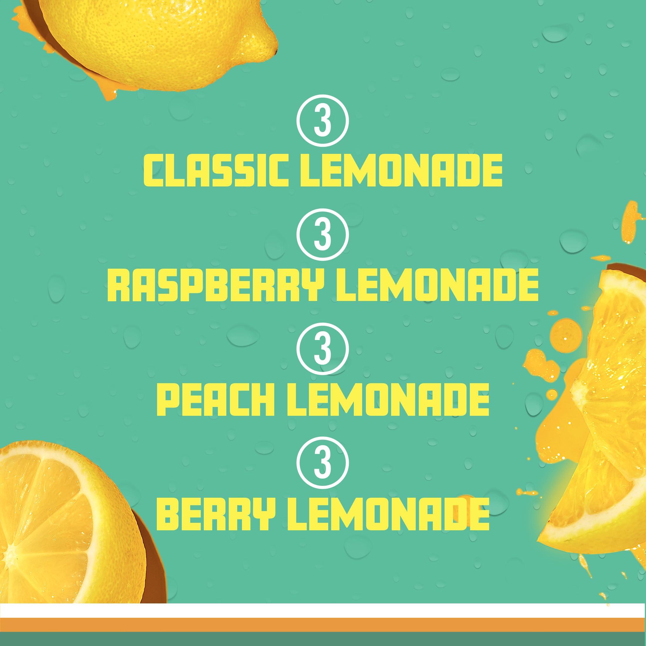 Sparkling Ice Lemonade pour into glass for quick refresh