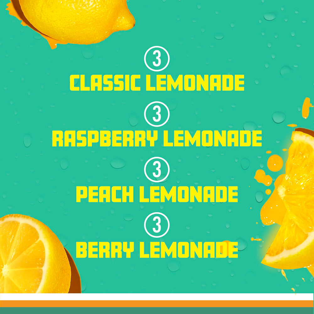 Sparkling Ice Lemonade pour into glass for quick refresh