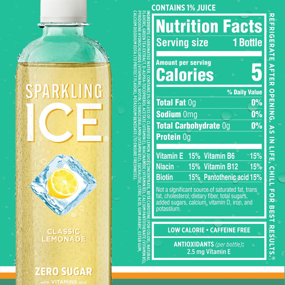 Sparkling Ice Raspberry Lemonade bottle with vibrant natural color
