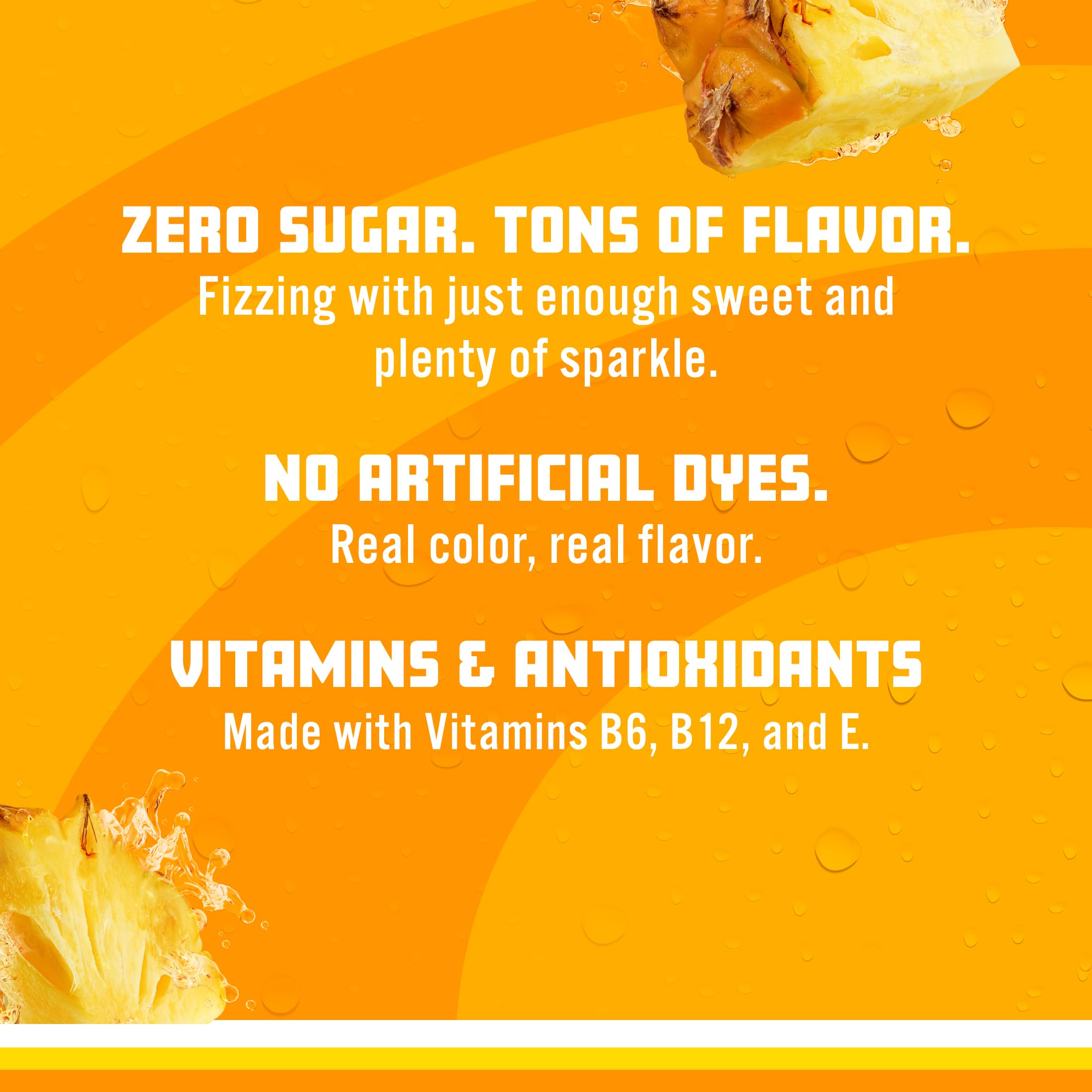 Sparkling Ice Lifesavers Pineapple pack shot emphasizes value pack of twelve bottles.