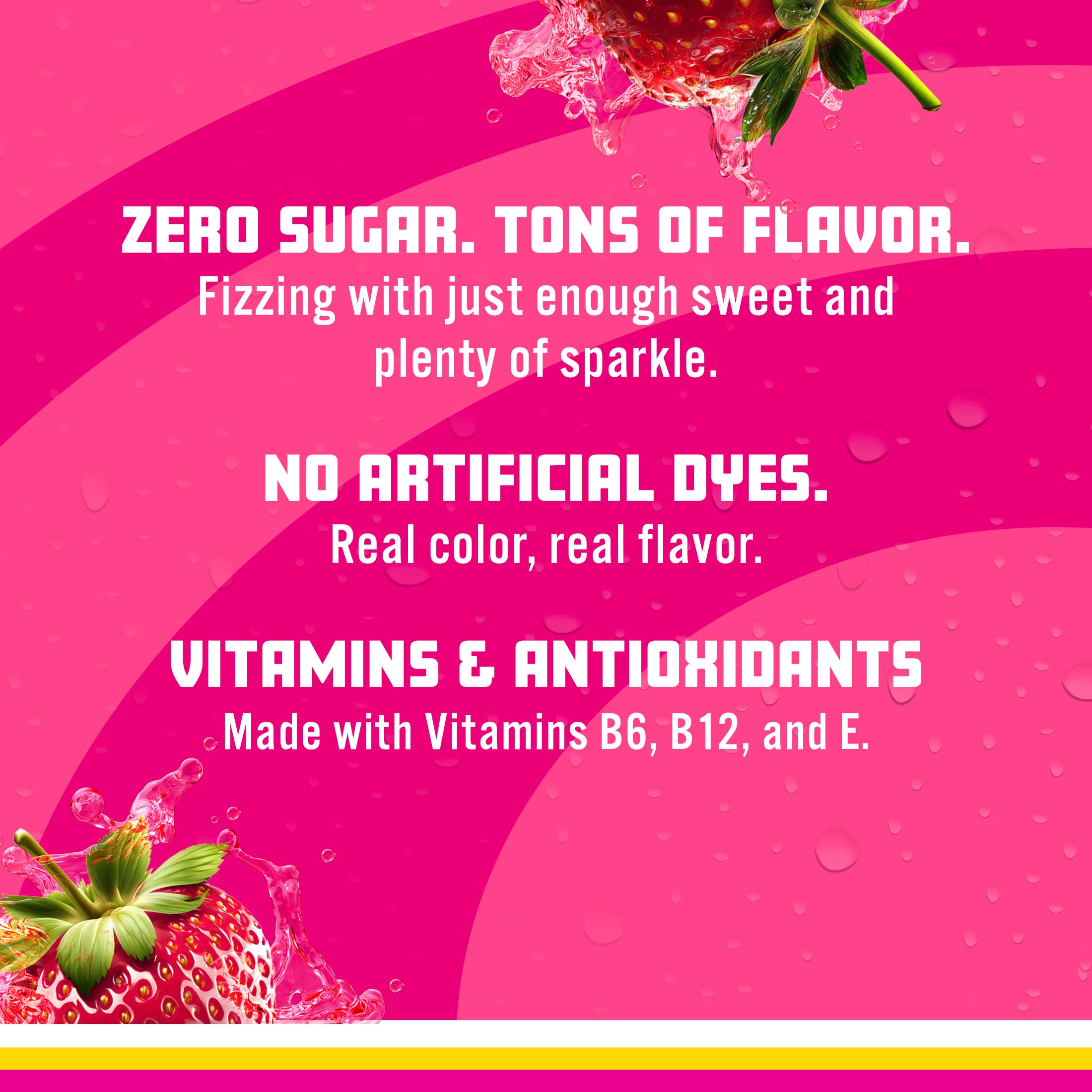 Sparkling Ice Lifesavers Strawberry nutrition-label image highlights vitamins and zero sugar.