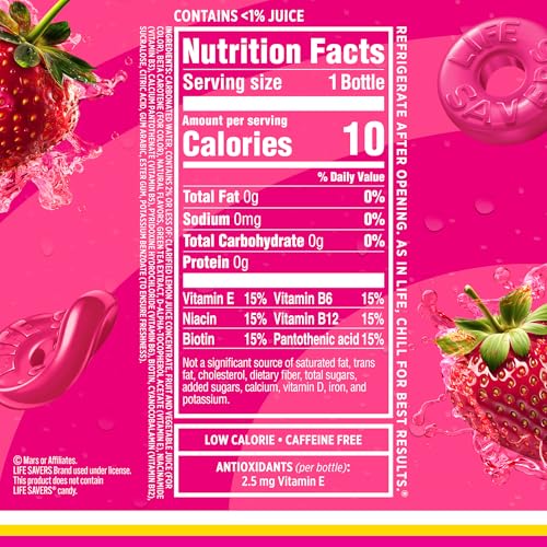 Sparkling Ice Lifesavers Strawberry pour offers a quick low-calorie mocktail base.