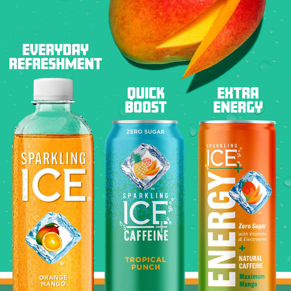 Sparkling Ice Orange Mango fruit slices hint at real-fruit flavor inspiration.