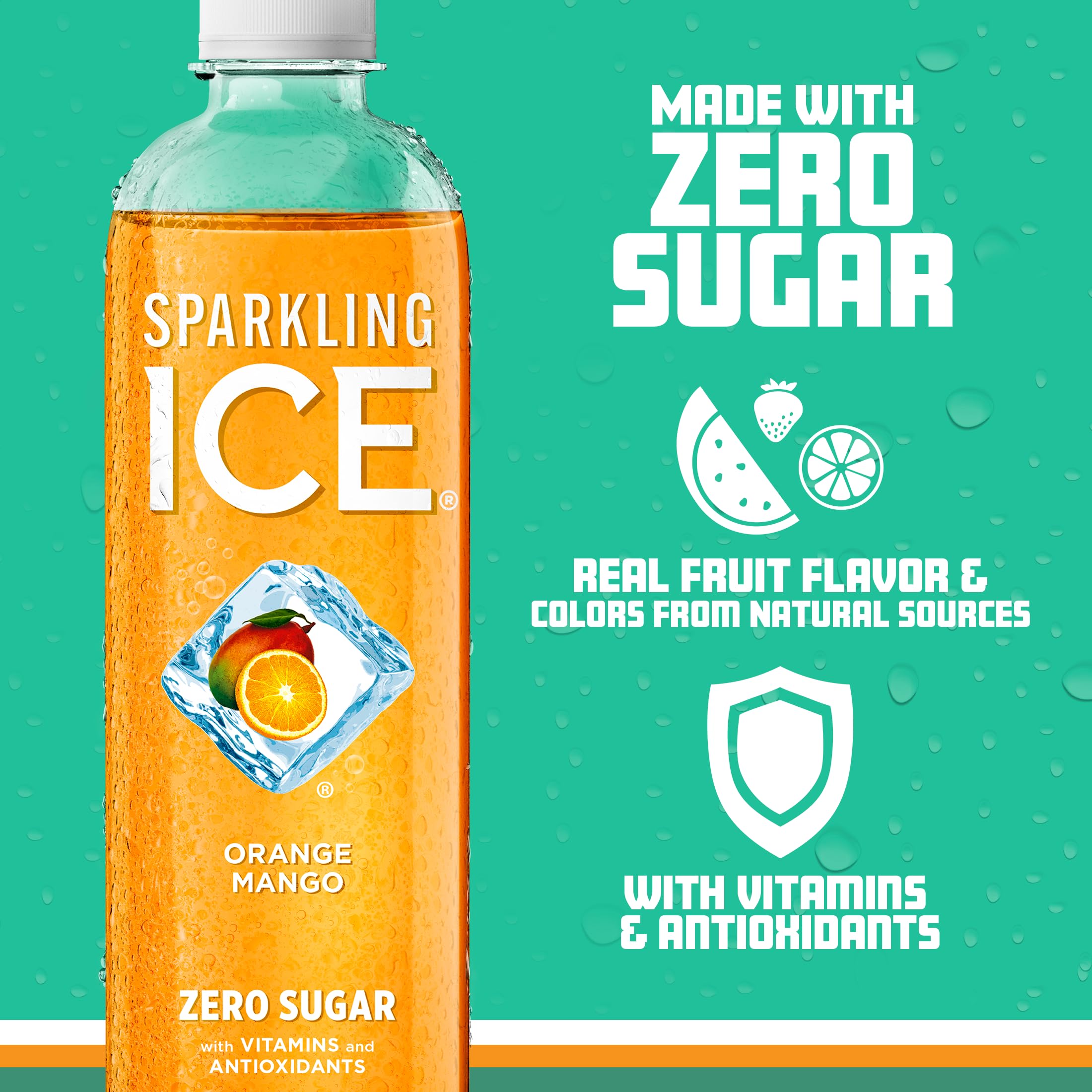Sparkling Ice Orange Mango pack of 12 offers convenient, low-calorie refreshment.