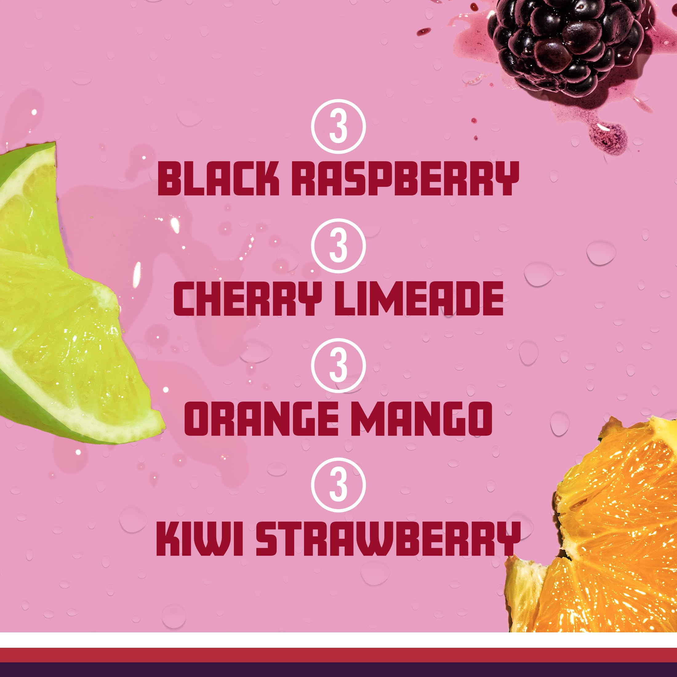 Sparkling Ice Purple Pack glass with bubbles for a satisfying sip.