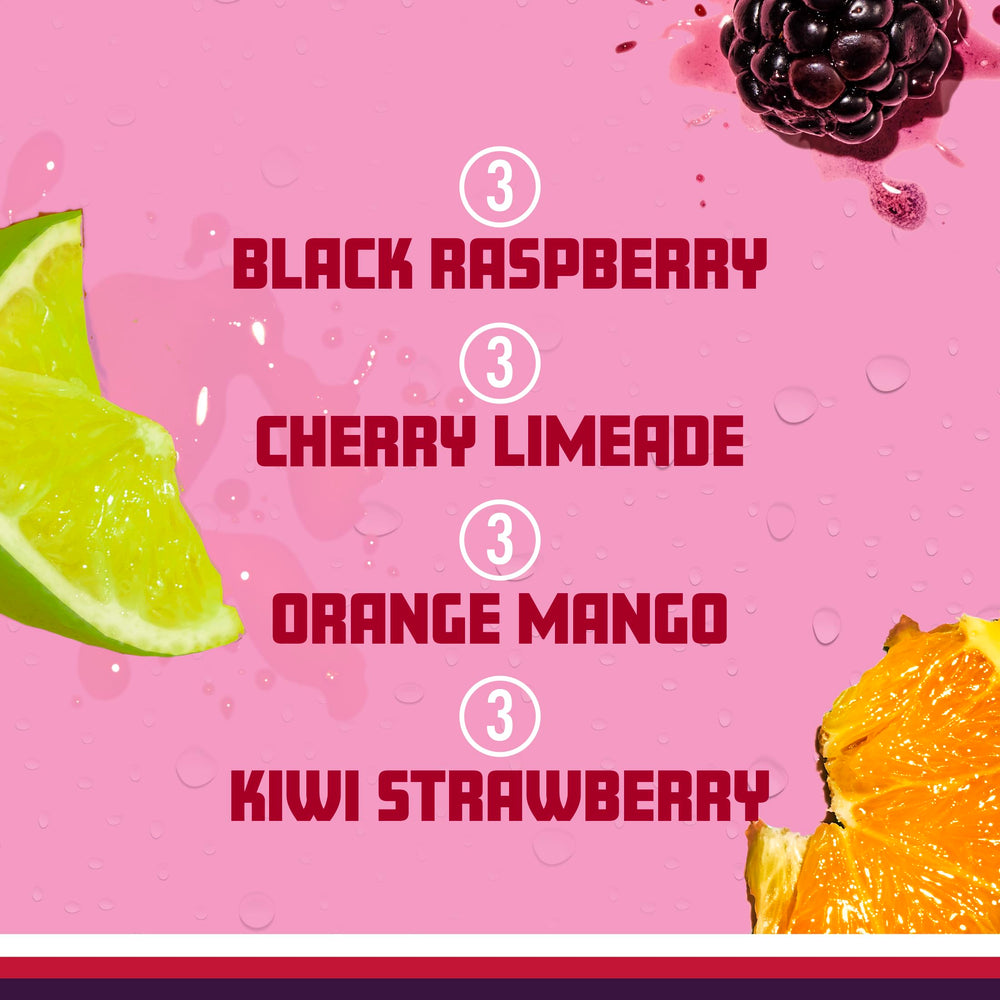 Sparkling Ice Purple Pack glass with bubbles for a satisfying sip.