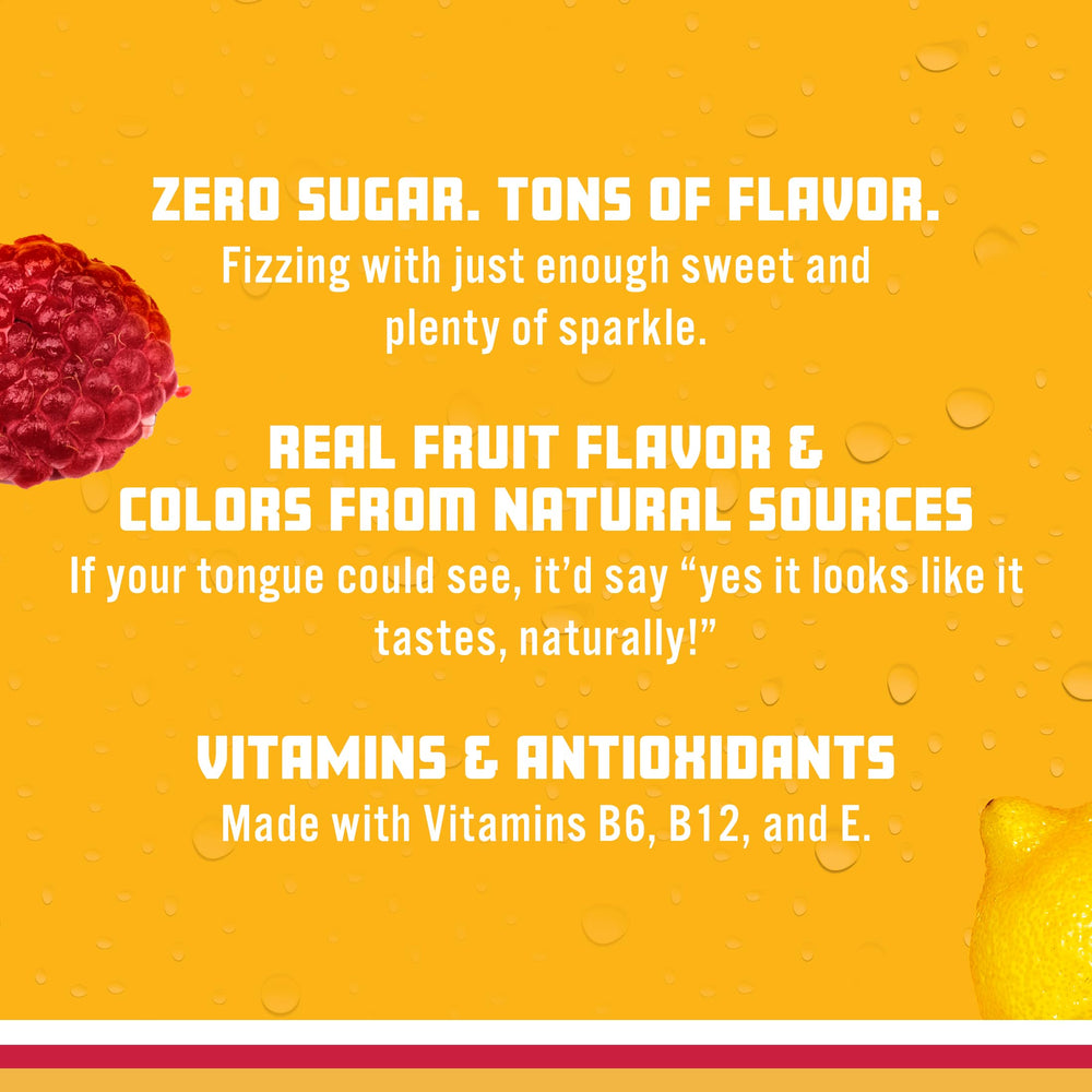 Sparkling Ice Raspberry Lemonade 12-pack, convenient on-the-go hydration shown