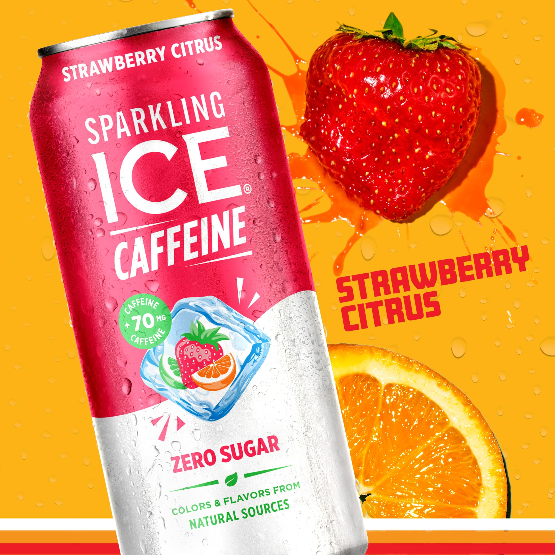 Sparkling Ice recyclable aluminum can emphasizes eco-friendly packaging.