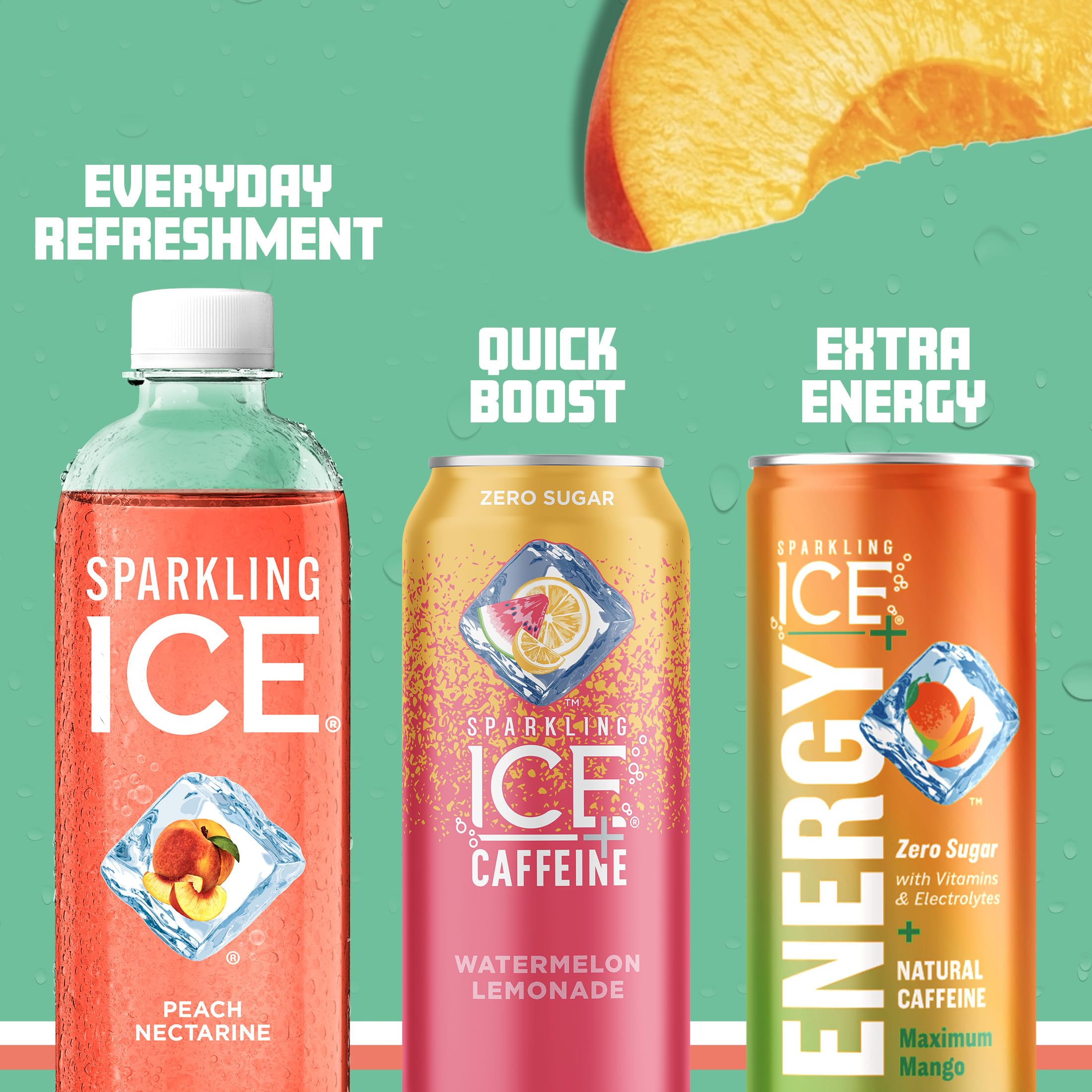 Sparkling Ice recyclable-bottle communicates sustainable packaging and ongoing flavor