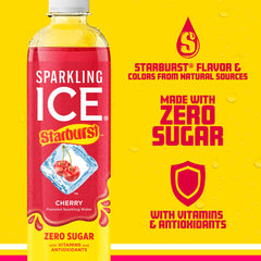 12-pack of Sparkling Ice STARBURST Cherry for convenient hydration on the go