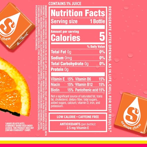 Sparkling Ice STARBURST Orange bottle side, ready for on-the-go hydration