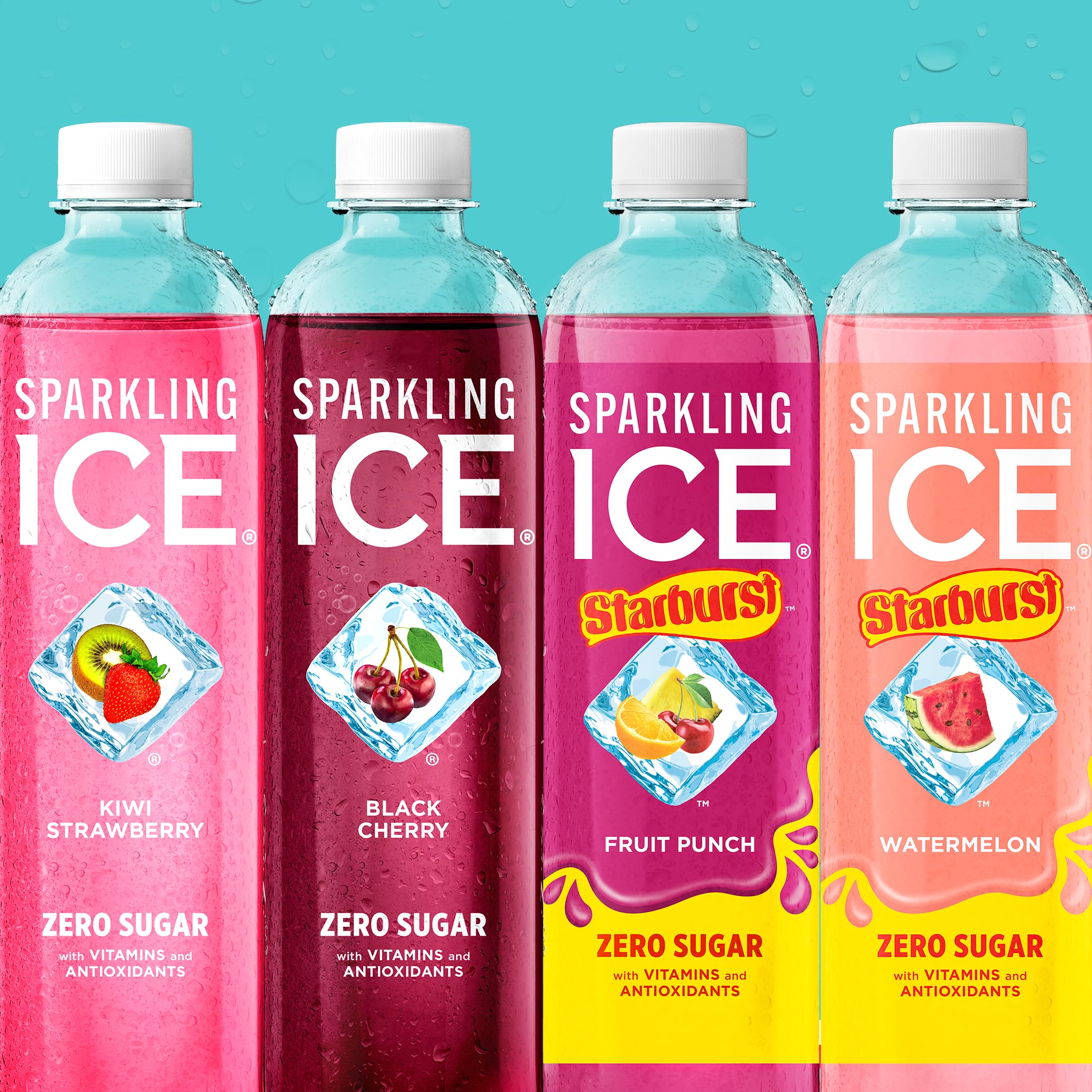 Sparkling Ice Starburst Red Pack refrigerator display for ready-to-drink convenience