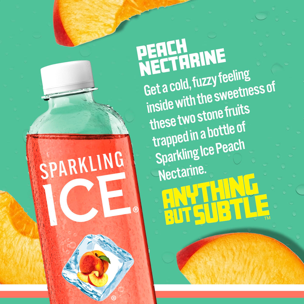 Sparkling Ice vitamins and antioxidants label visible on bottle.