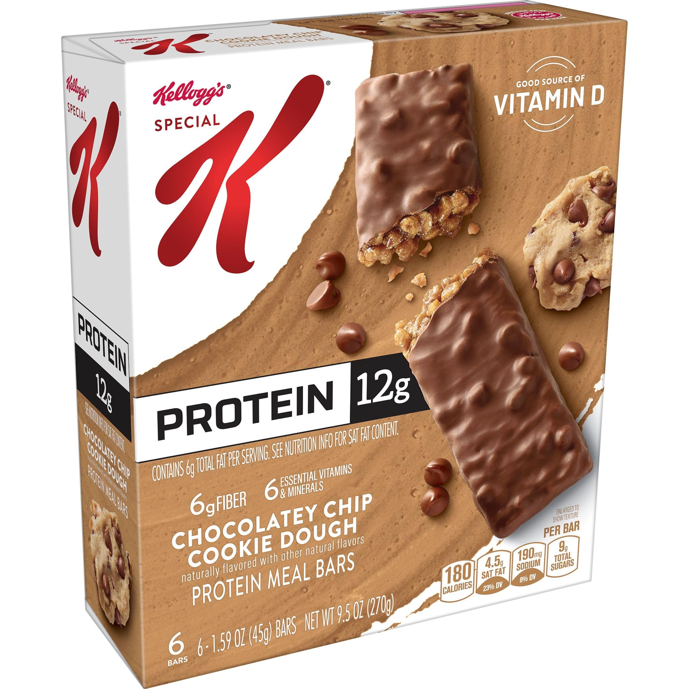 Special K Bar Protein Meal Bar nutrition facts highlighting 12g protein