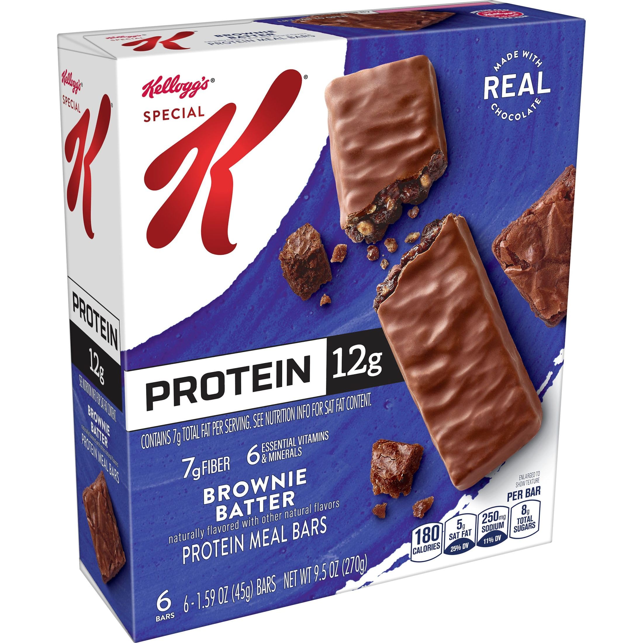 Special K Bar Protein Meal nutrition facts panel highlights 12g protein and fiber
