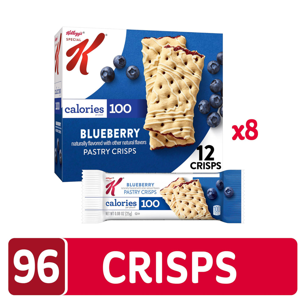 Special K Blueberry Pastry Crisps close-up texture showing flaky crust