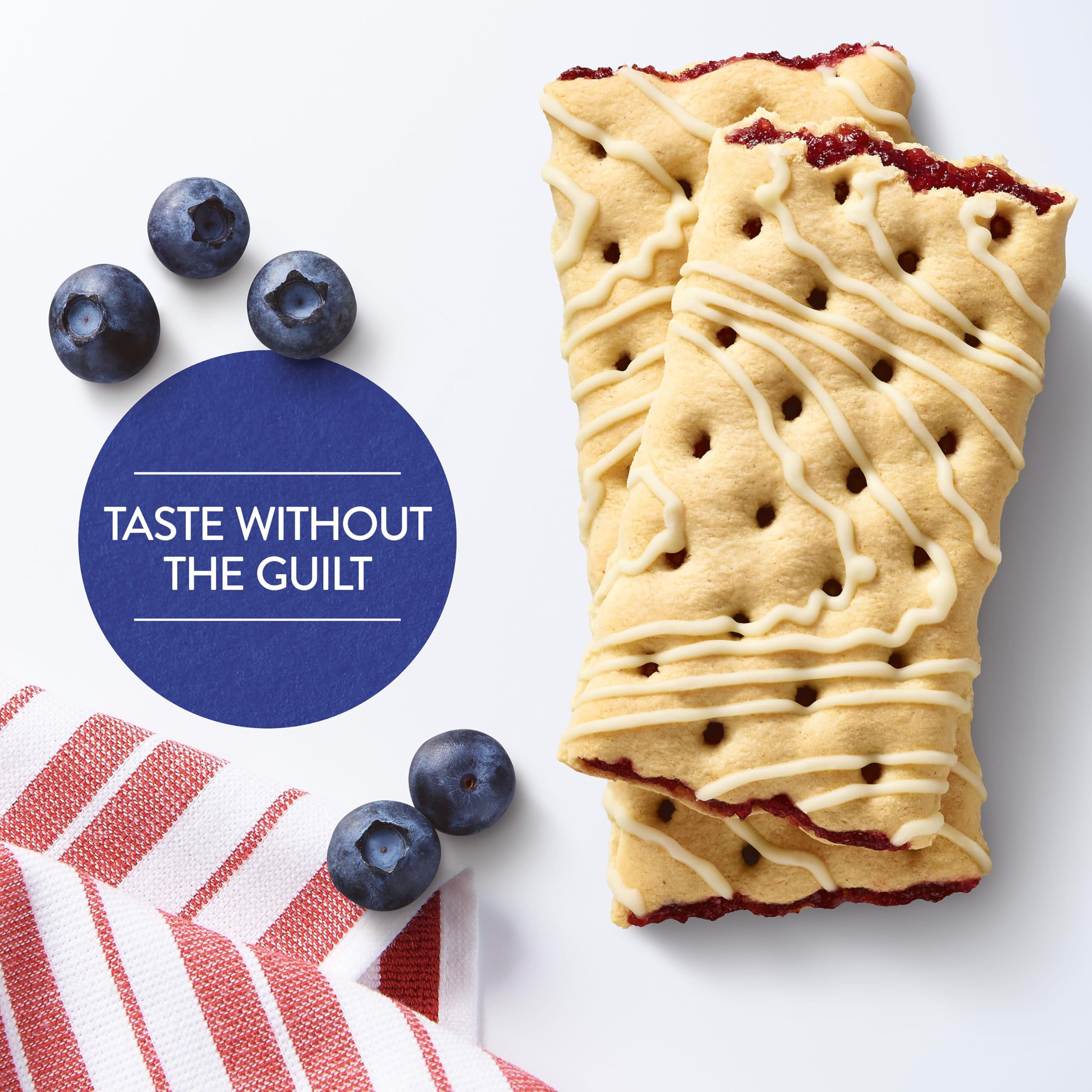 Special K Blueberry Pastry Crisps crumbly crust with icing drizzle, tasty snack