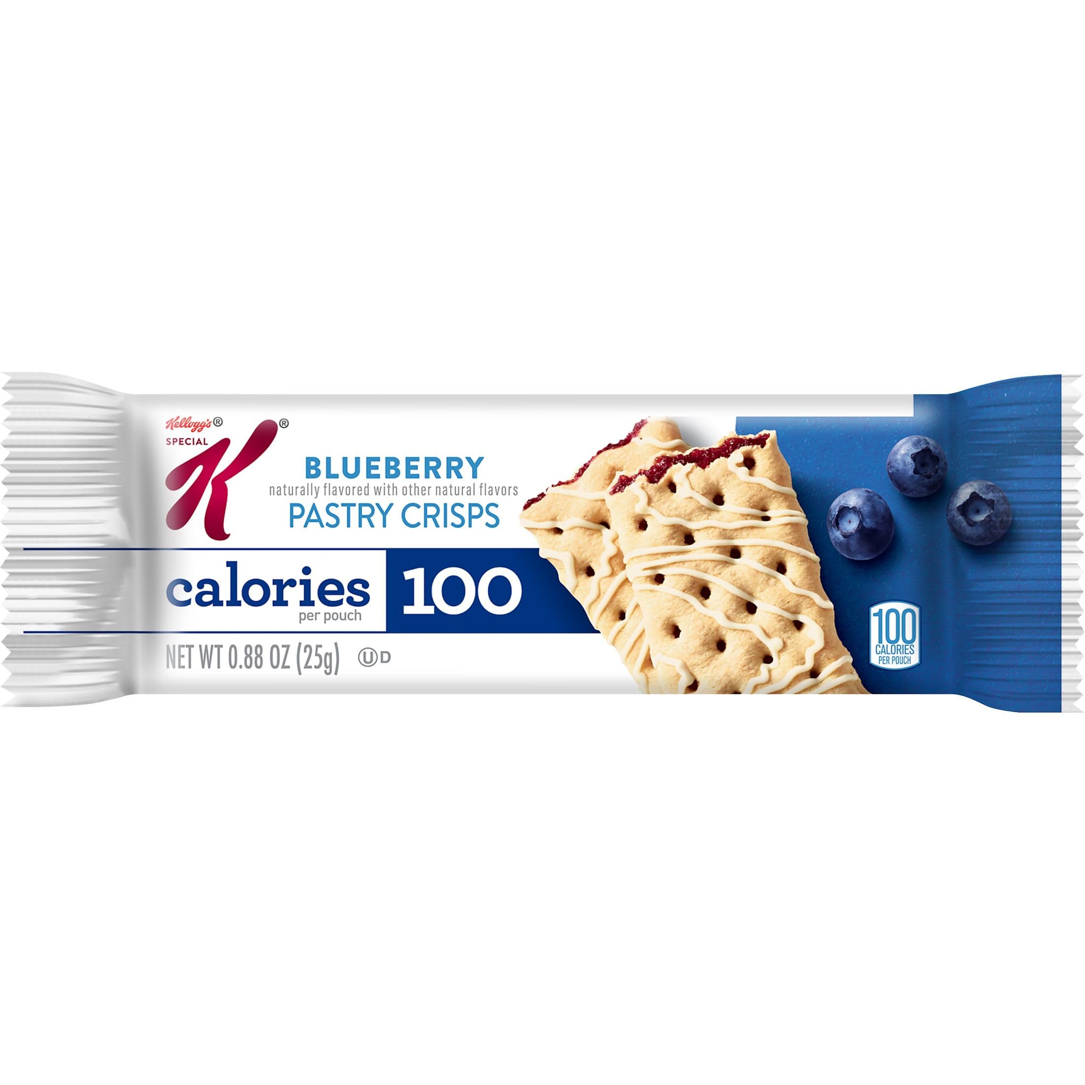 Special K Blueberry Pastry Crisps on a desk, perfect afternoon pick-me-up