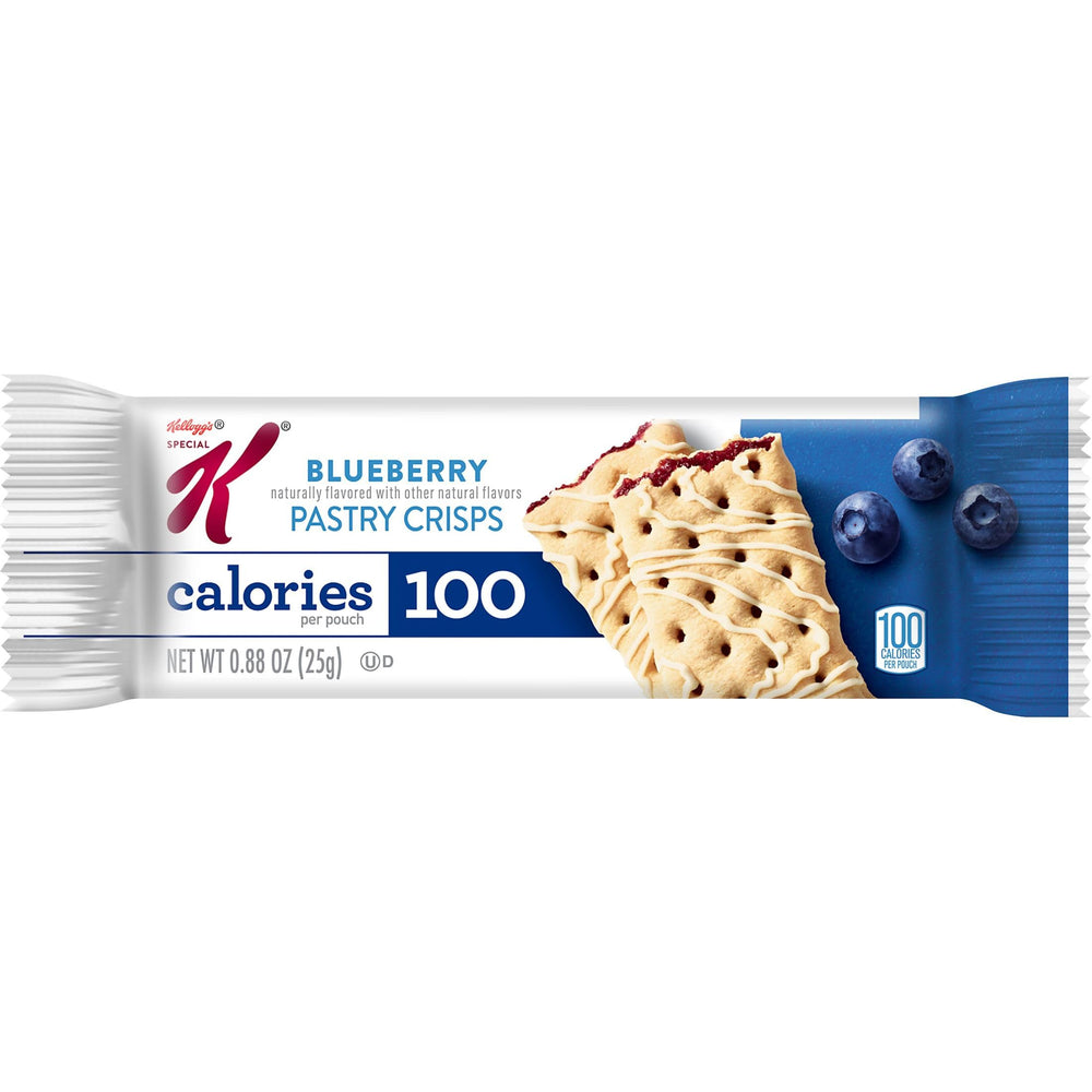 Special K Blueberry Pastry Crisps on a desk, perfect afternoon pick-me-up