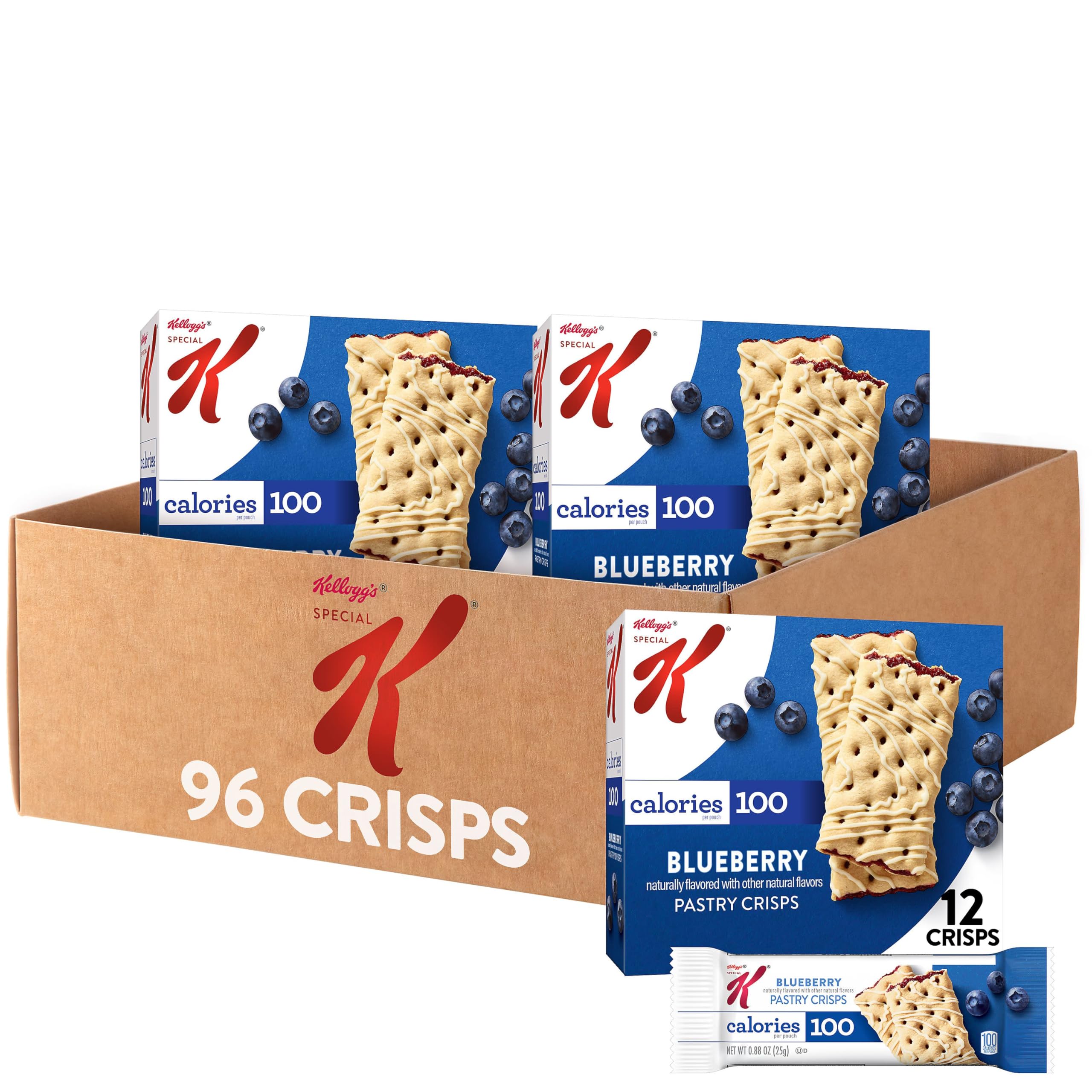 Special K Blueberry Pastry Crisps on a plate with a crispy crust, a satisfying snack
