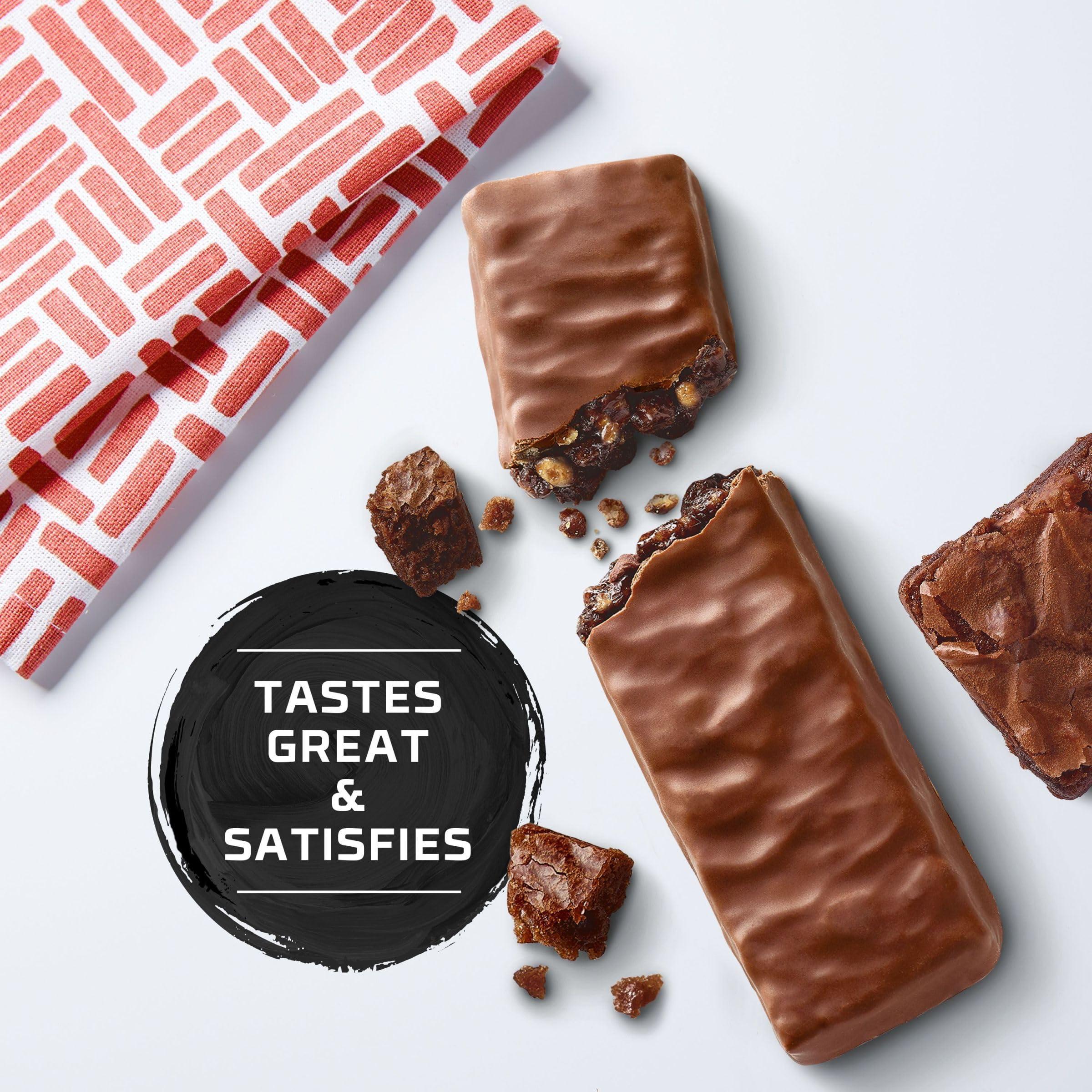 Close-up of Special K Brownie Batter Bar showing real chocolate and chewy center