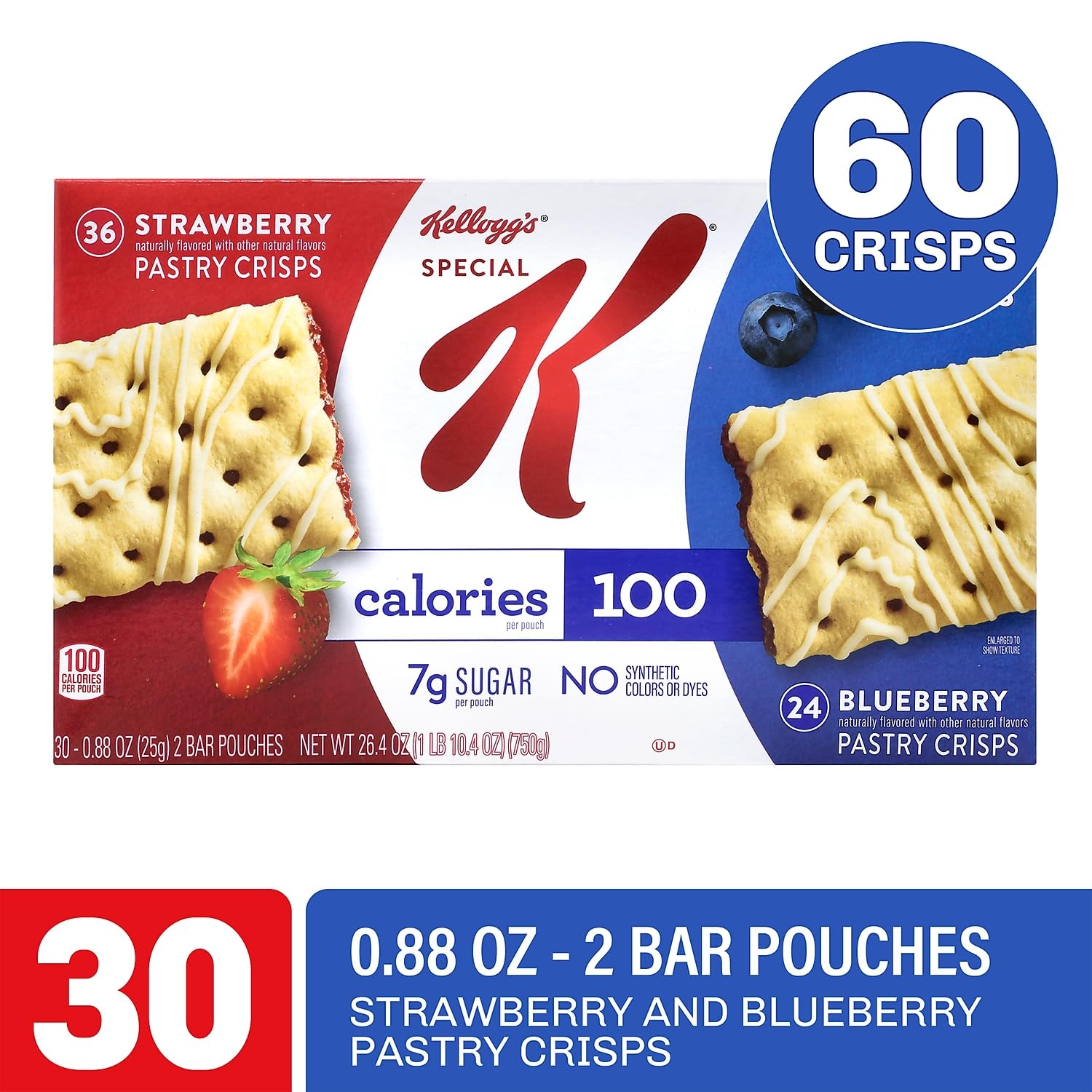 Special K Pastry Crisp individually wrapped, keeping freshness for lunchboxes or bags