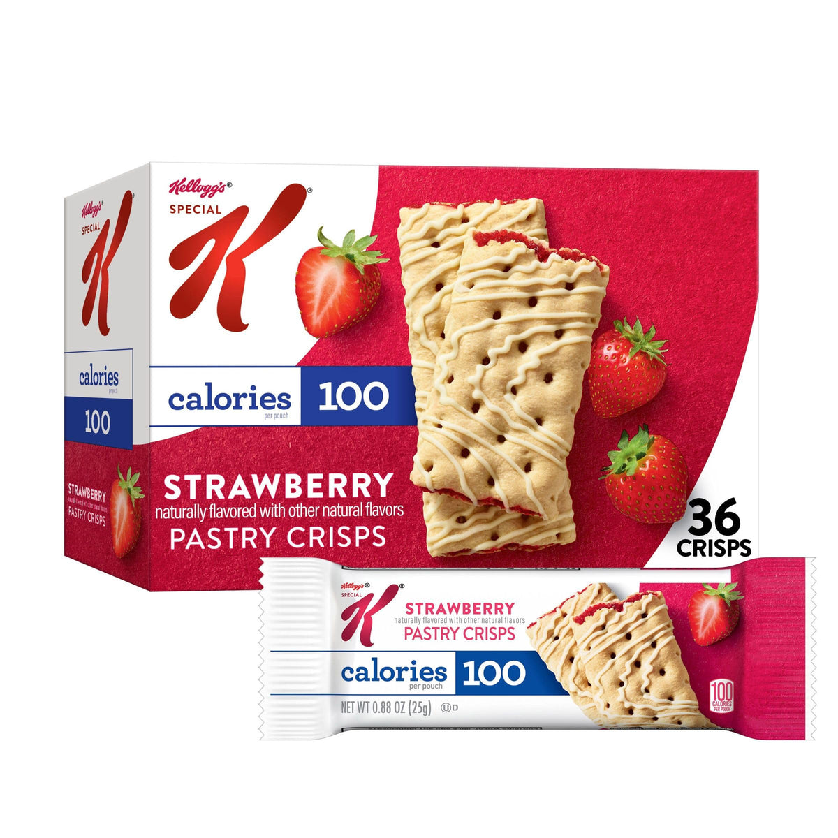 Special K Pastry Crisps strawberry bar in pack for on-the-go snacking