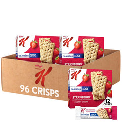 Special K Bar Pastry Crisps close-up of strawberry crust and glaze, ideal for on-the-go snacking