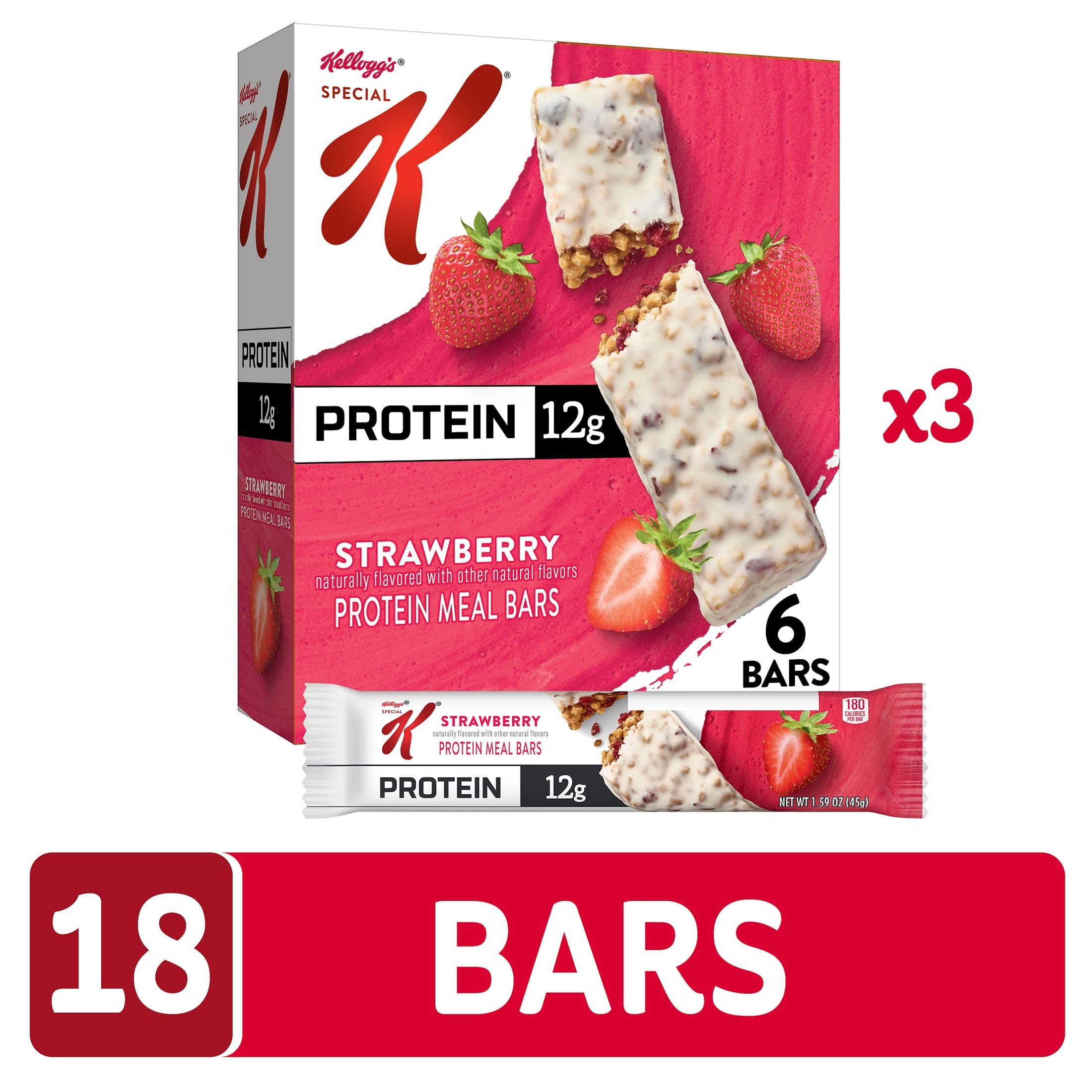 Special K bars are individually wrapped for freshness and portability.