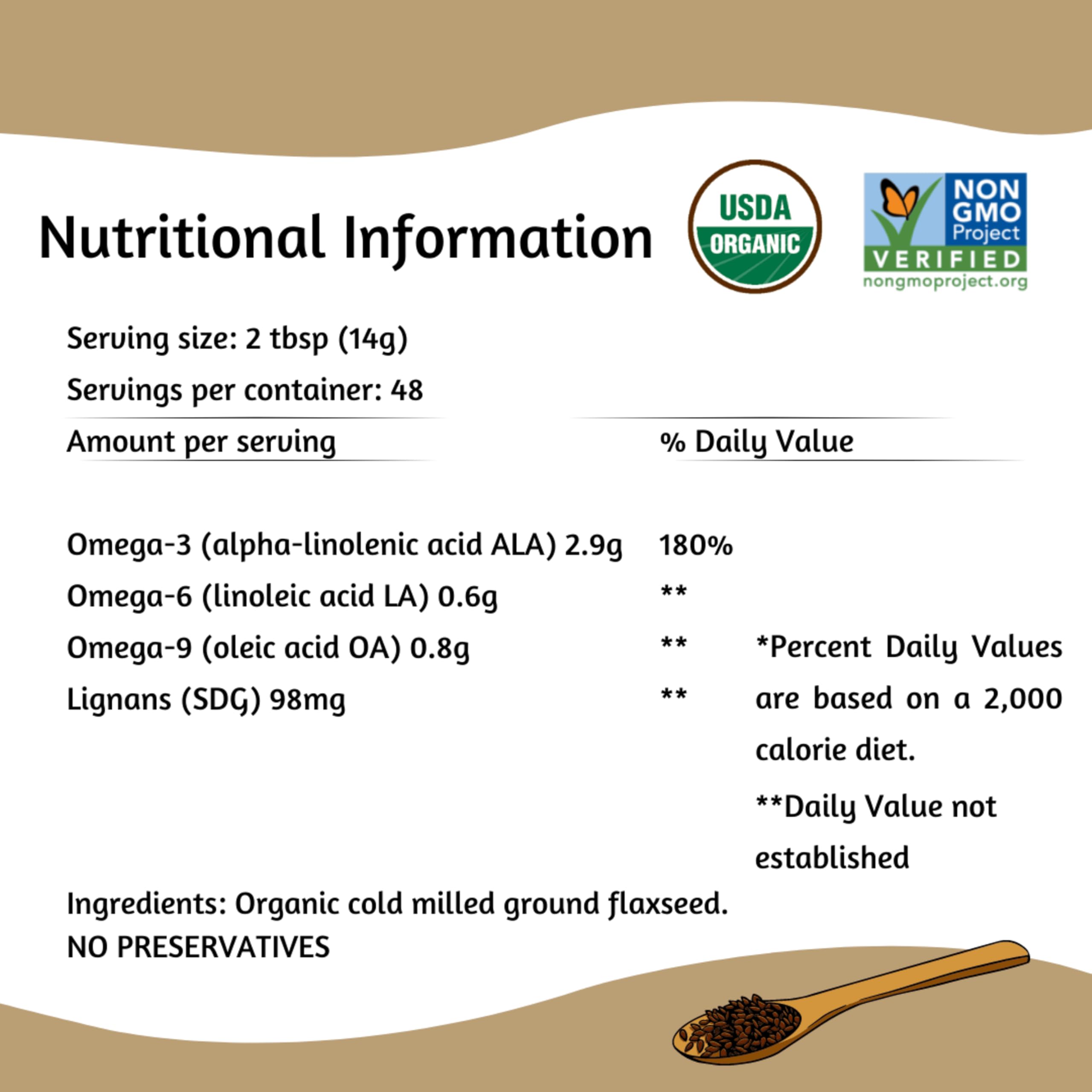 Spectrum Essentials flaxseed closeup with nutty aroma for everyday cooking