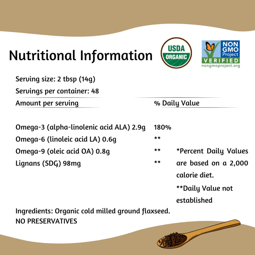 Spectrum Essentials flaxseed closeup with nutty aroma for everyday cooking