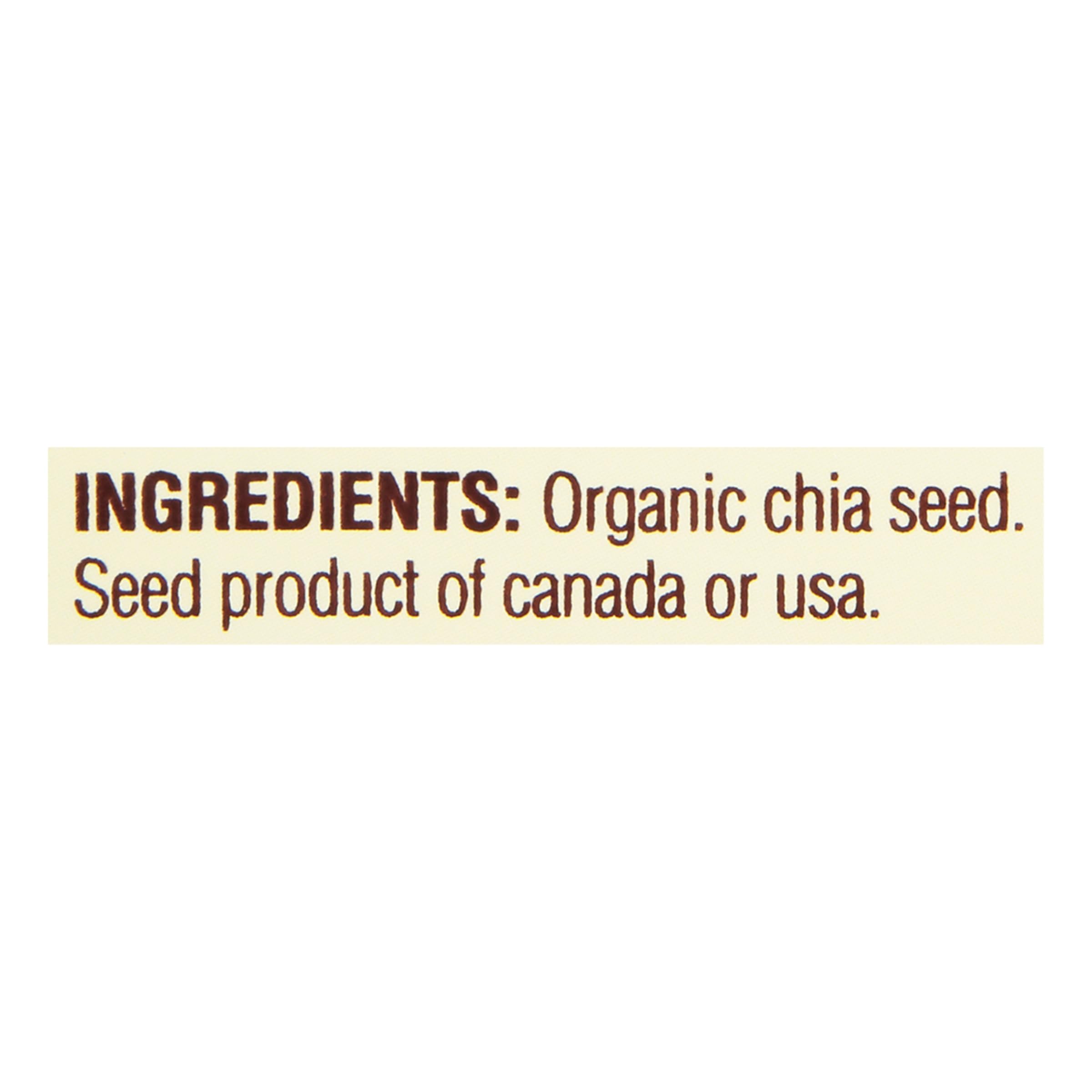 Spectrum Essentials Organic chia seeds provide 2.2g ALA per serving for omega-3 intake.
