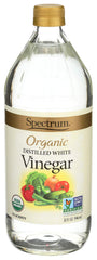 Spectrum Naturals Organic White Distilled Vinegar bottle for versatile dressings and marinades.