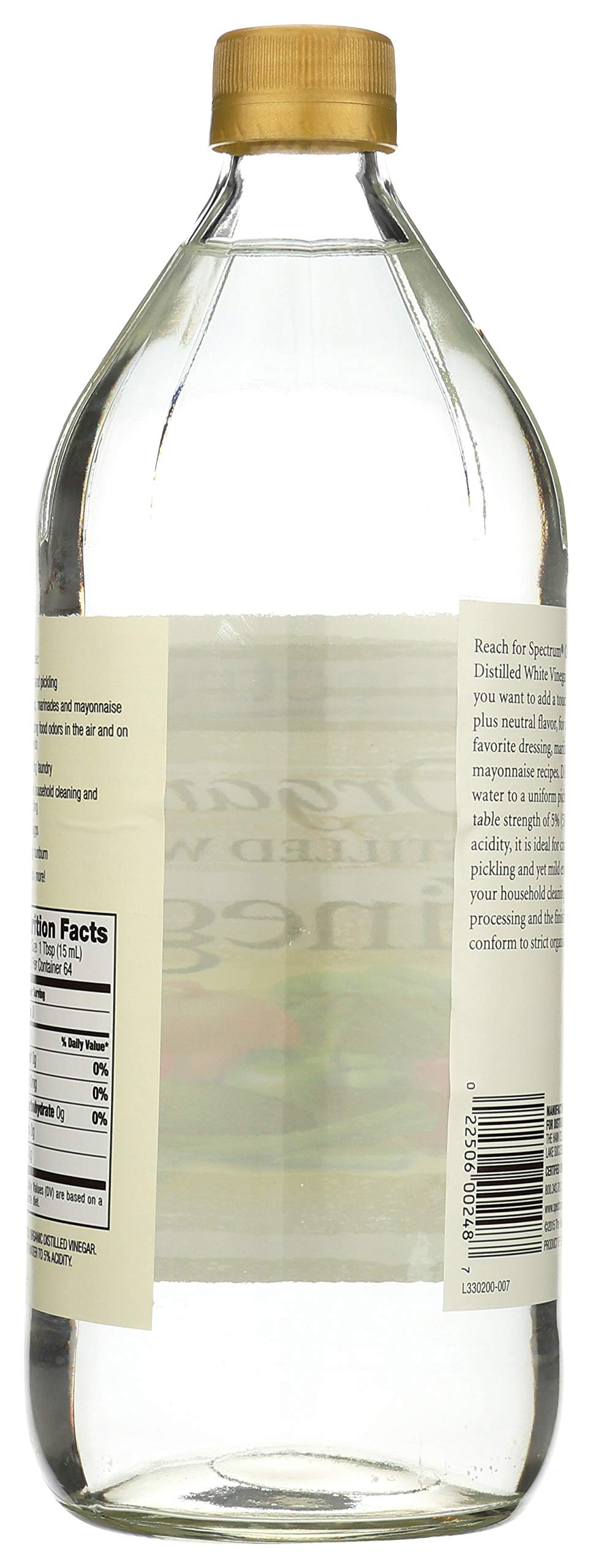 Spectrum Naturals Organic White Distilled Vinegar in a salad dressing context.