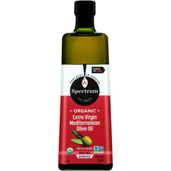 Spectrum Organic Mediterranean Olive Oil bottle with a delicate flavor ideal for light frying and dipping.
