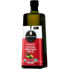 Spectrum Organic Mediterranean Olive Oil in a pan supports light sautéing and gentle cooking.
