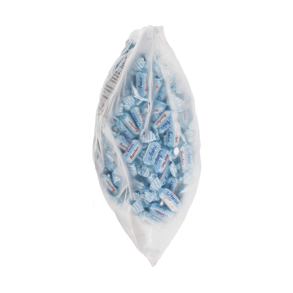 Sperlari Anice candy texture closeup showing glossy hard candy.