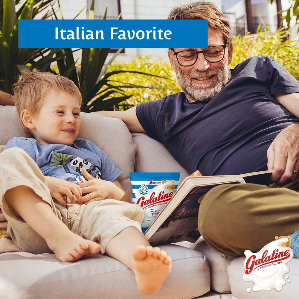 Sperlari Galatine Italian candy pack showcasing timeless creamy flavor.