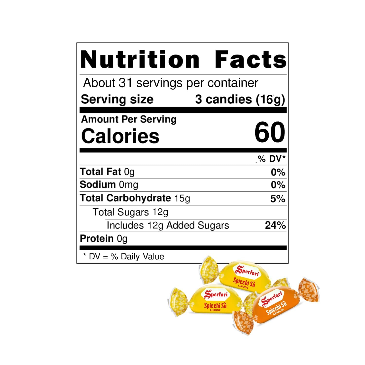 Sperlari Spicchi Citrus lemon wedges candy, tangy bite for citrus lovers on the go.