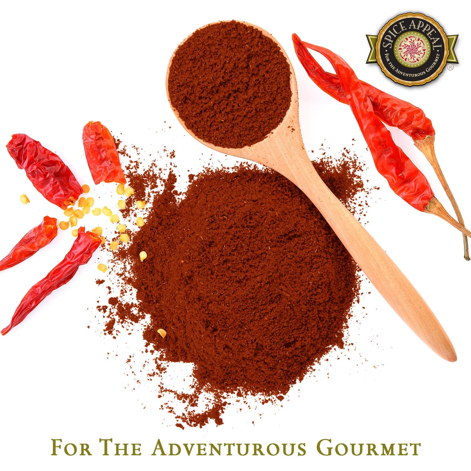 Spice Appeal Chipotle Chili Ground dish imagery: enhances tacos, chili, and marinades