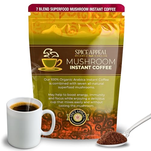 Spice Appeal Mushroom Instant Coffee cup ready to enjoy a flavorful, energized moment.