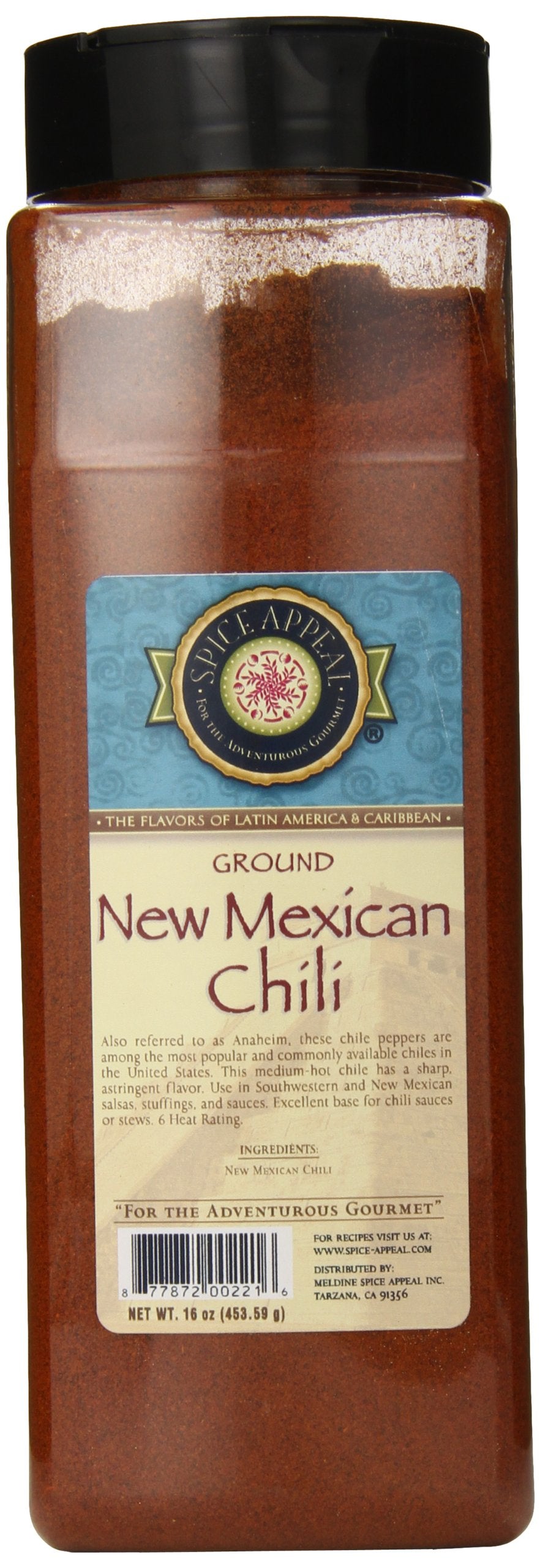 Spice Appeal New Mexican Chili Ground bottle showing vibrant color for bold cooking and flavor