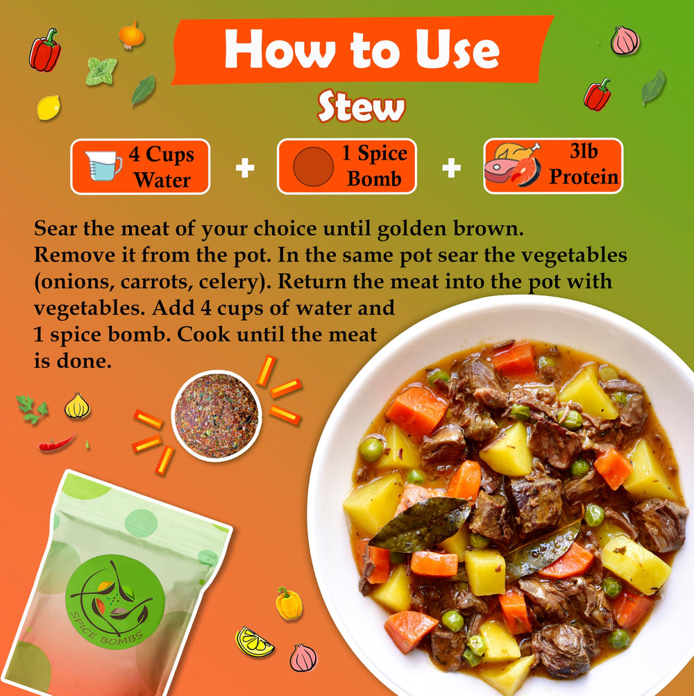 Spice Bombs 4 Bombs Inside ready-to-use flavor boosters.