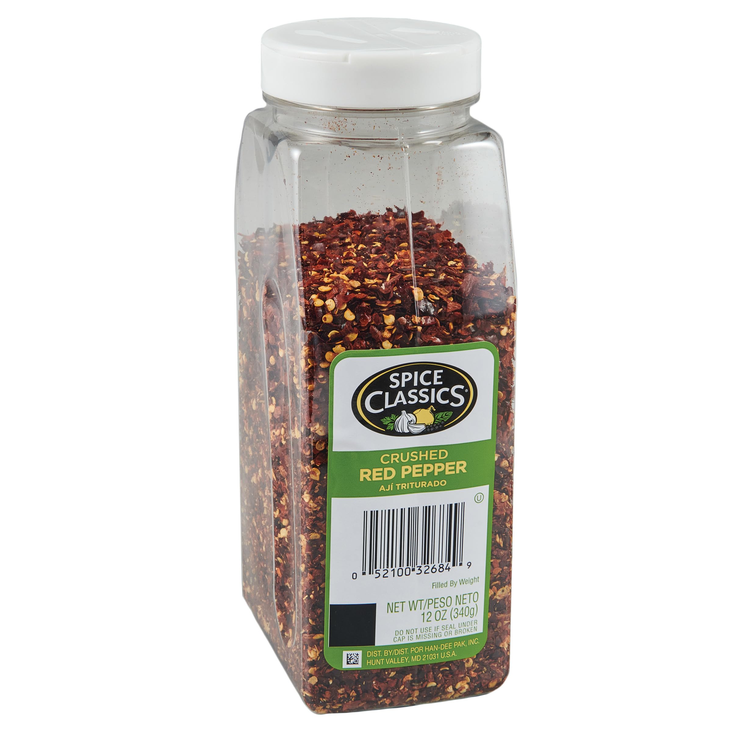 Spice Classics crushed red pepper bottle-front view boosts consistent flavor in menus
