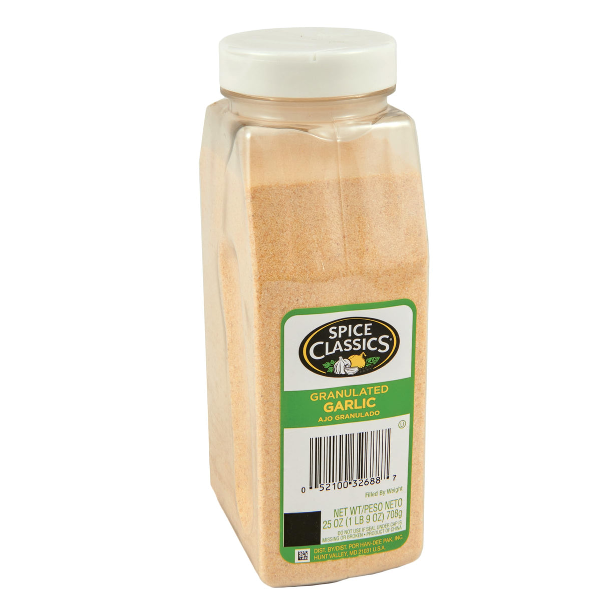 Spice Classics Granulated Garlic cap closeup for quick kitchen flavor access