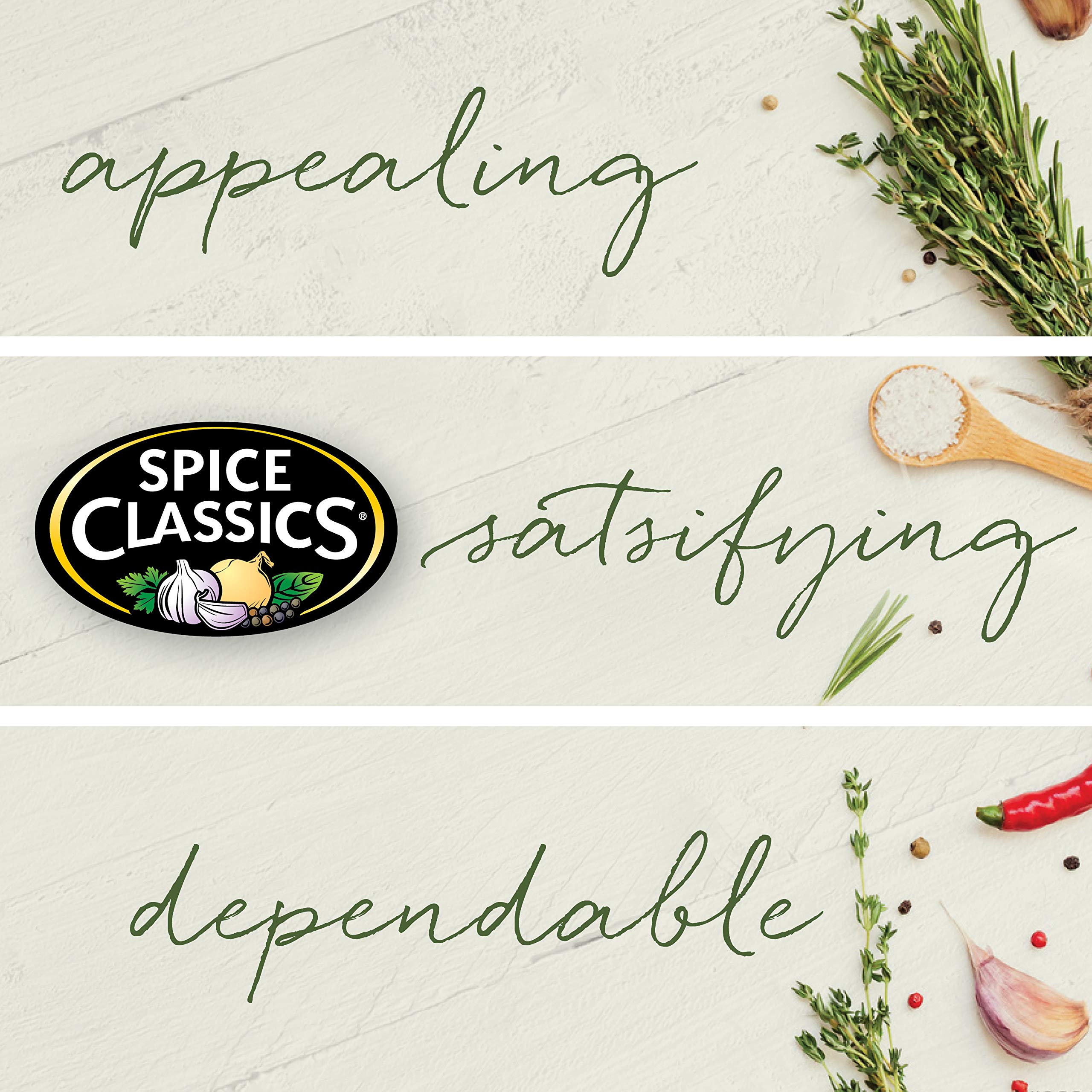 Spice Classics Ground Cumin dual lid shaker enables controlled dispensing in busy kitchens.