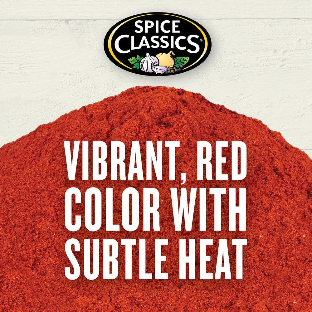 Paprika garnish on deviled eggs from Spice Classics adds color and aroma.
