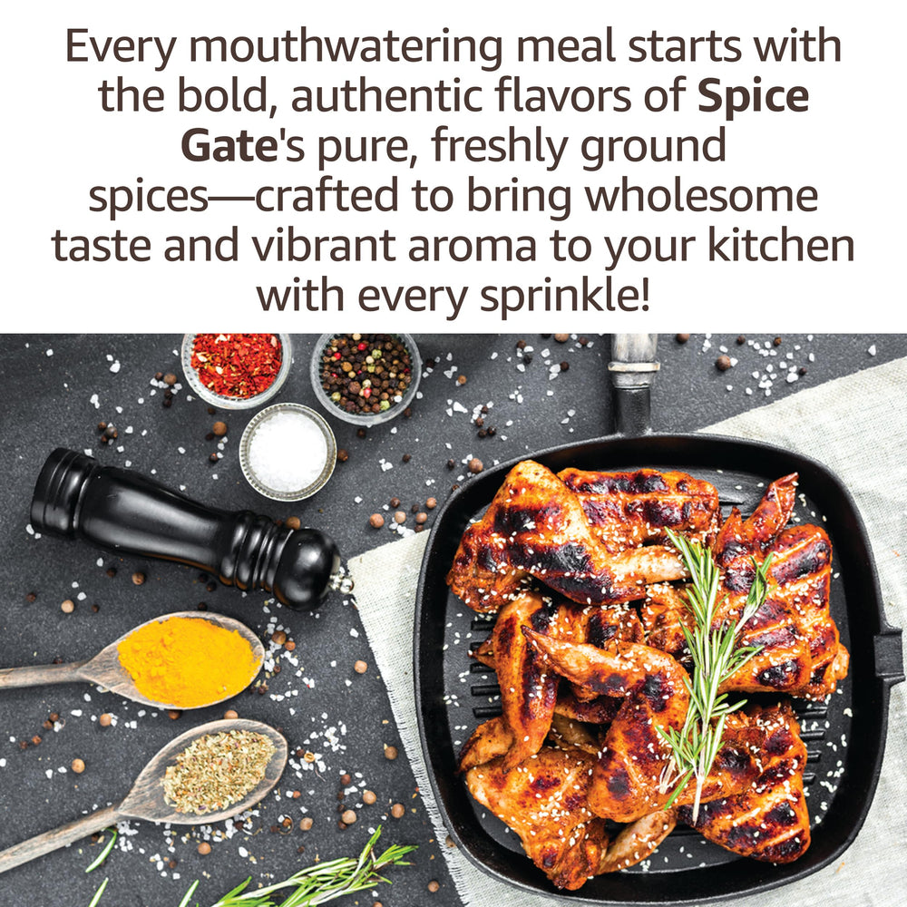 Spice Gate Baharat jar front shows premium spice blend for robust cooking