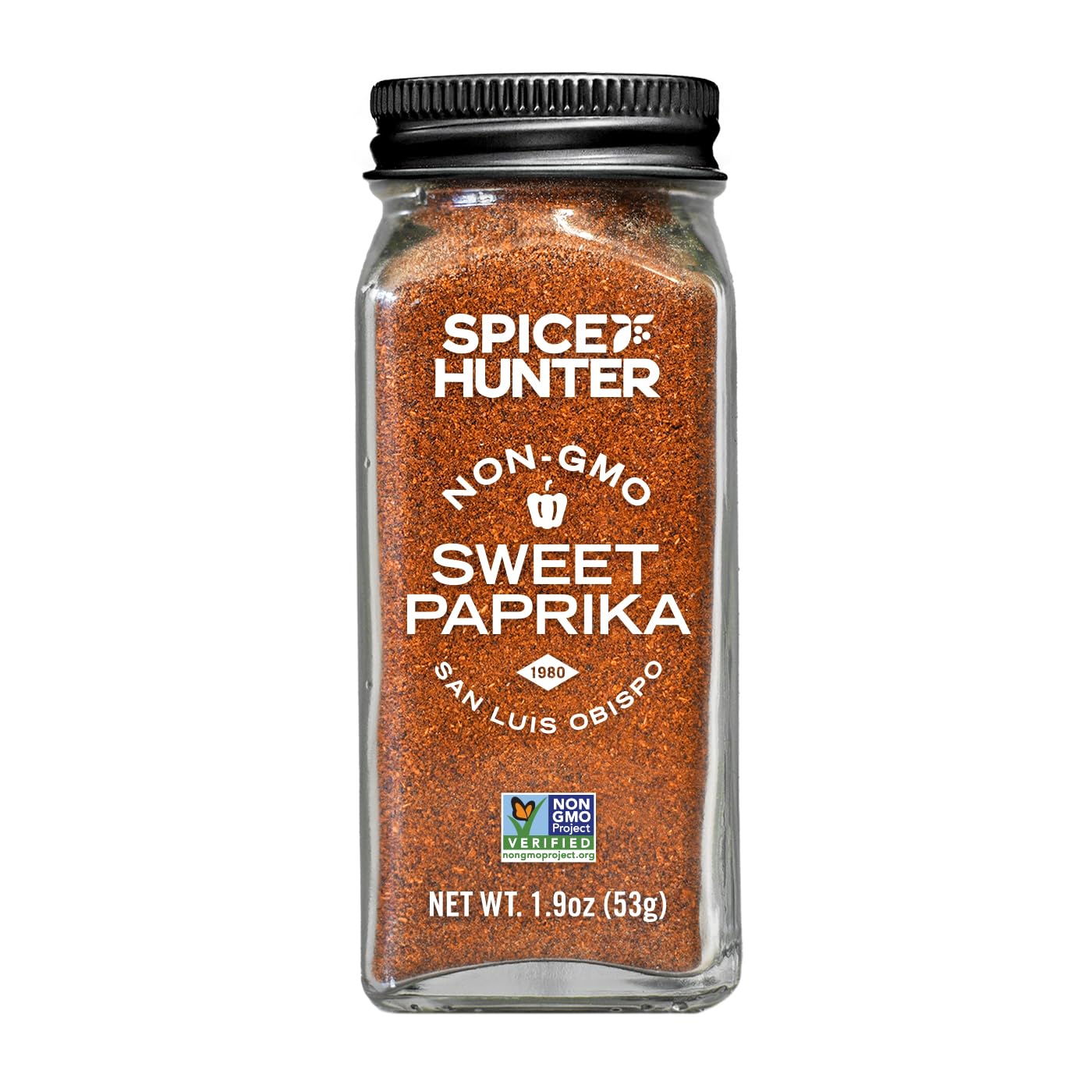Spice Hunter Paprika Sweet Ground jar adds vibrant color and mild pepper flavor to meals