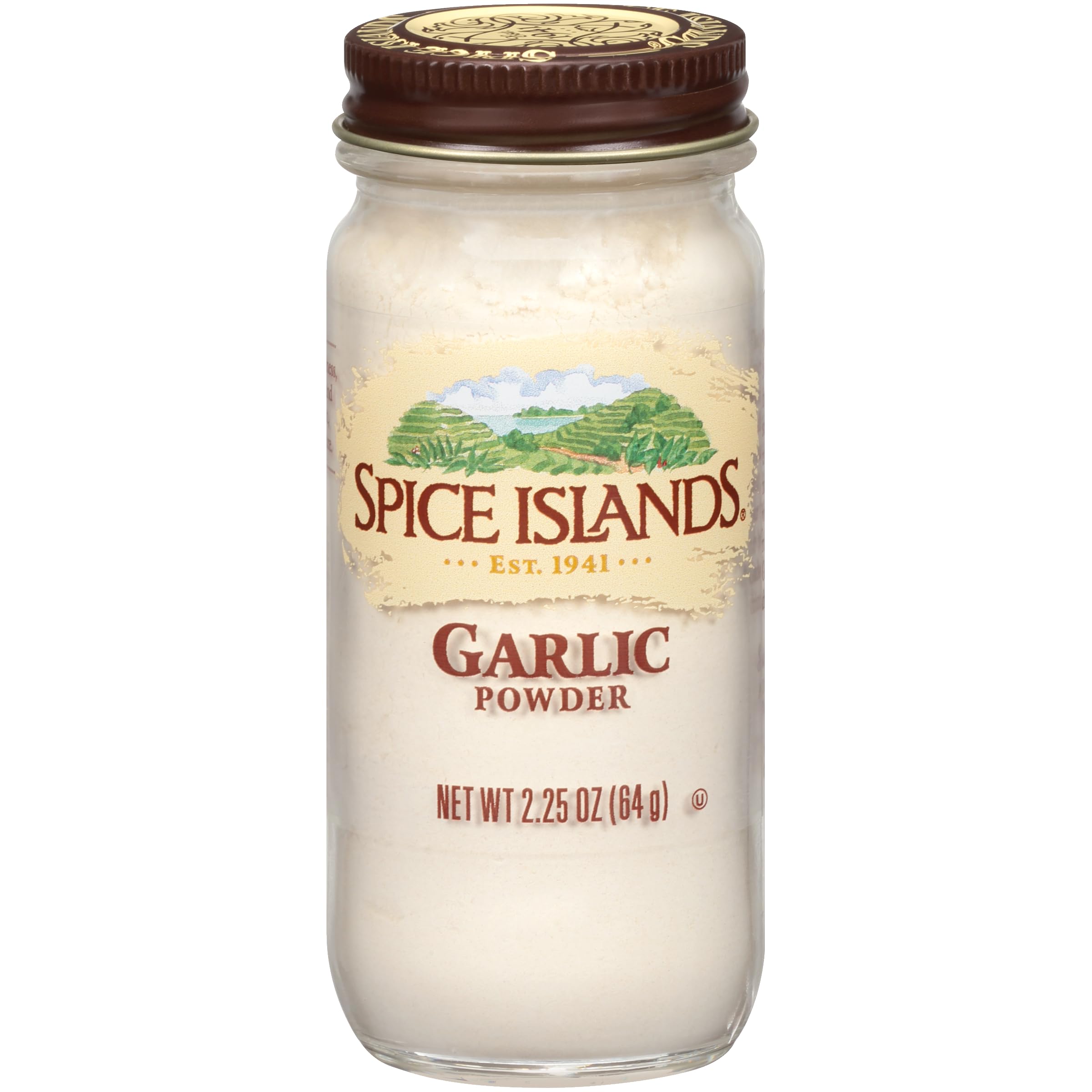 Spice Islands Garlic Powder bottle on shelf shows pure flavor potential for everyday cooking.